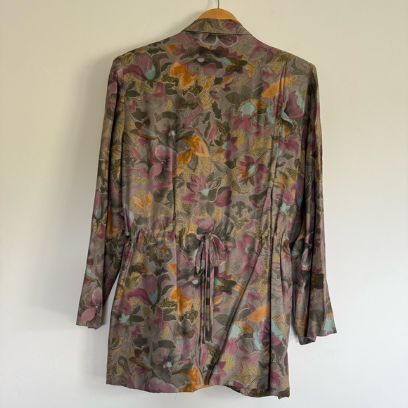 Vintage Georgiou Blazer oversized fit padded shoulders & Skirt Floral Set Size:L - Picture 2 of 6